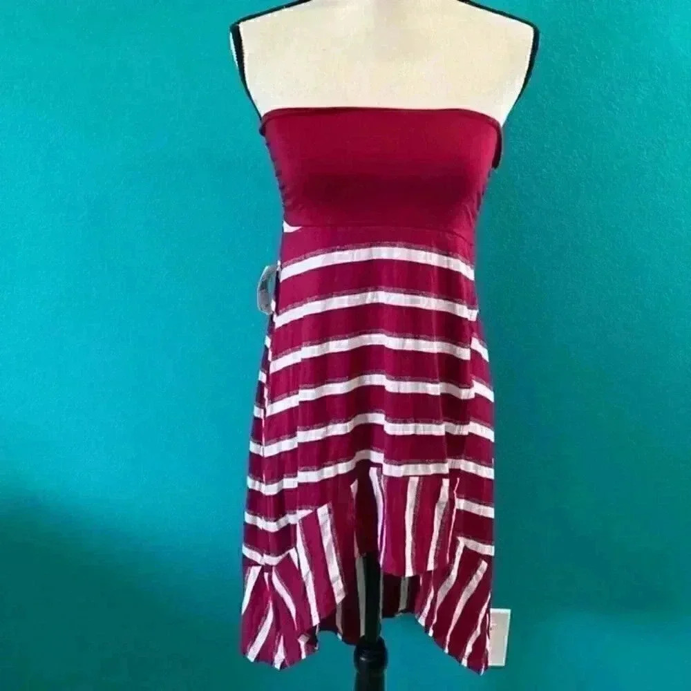 New with tags vanity berry purple/maroon strapless dress in size small
